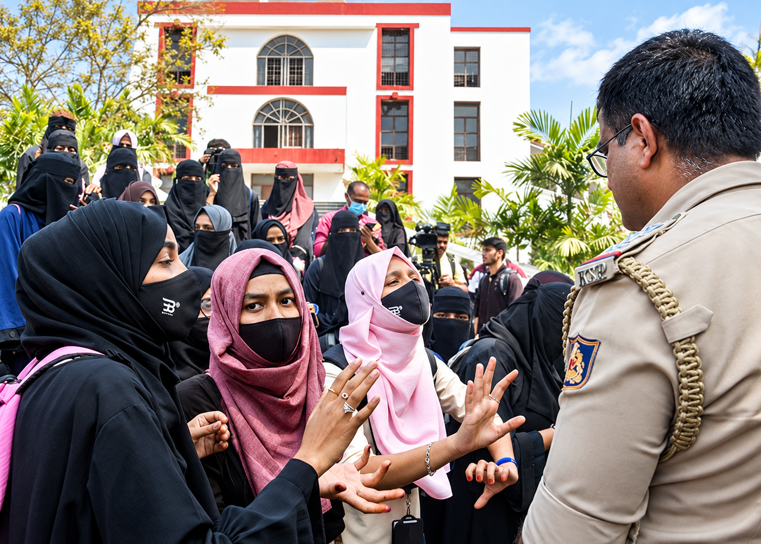 ޖަންތަރު މަންތަރުގައި ހިންގި މުޒާހަރާގެ ތެރެއިން ހިޖާބު އެޅި މުސްލިމް އަންހެނަކު ހައްޔަރުކޮށްފި