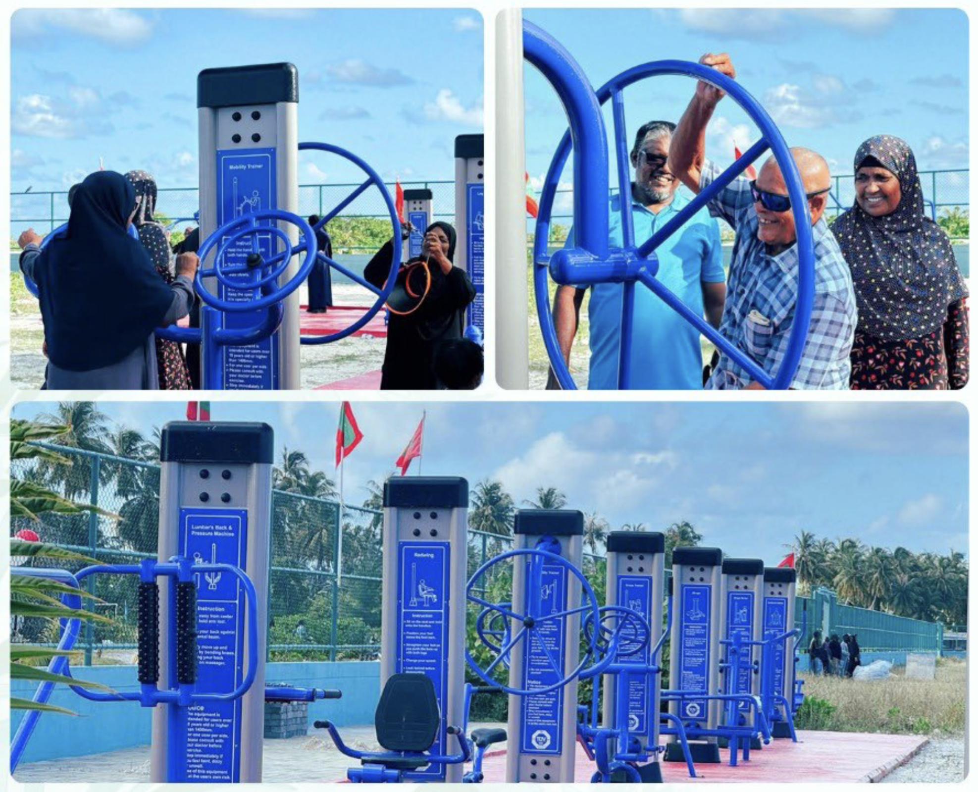 އަތޮޅުތަކުގައި ގާއިމުކުރާ އައުޓްޑޯ ޖިމްތަކުގެ ތެރެއިން 3 ރަށެއްގެ މަސައްކަތް ނިންމާލައިފި