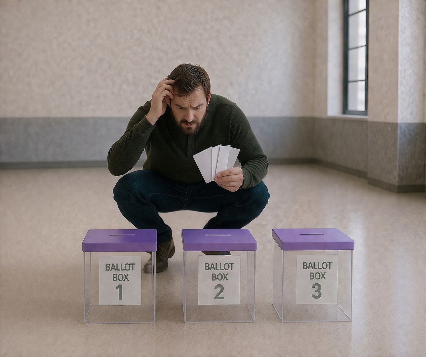 ތިން ވޯޓު އަޅަންވީ ފޮއްޓެއް ނޭނގި އާންމުން ވާނުވާގައި