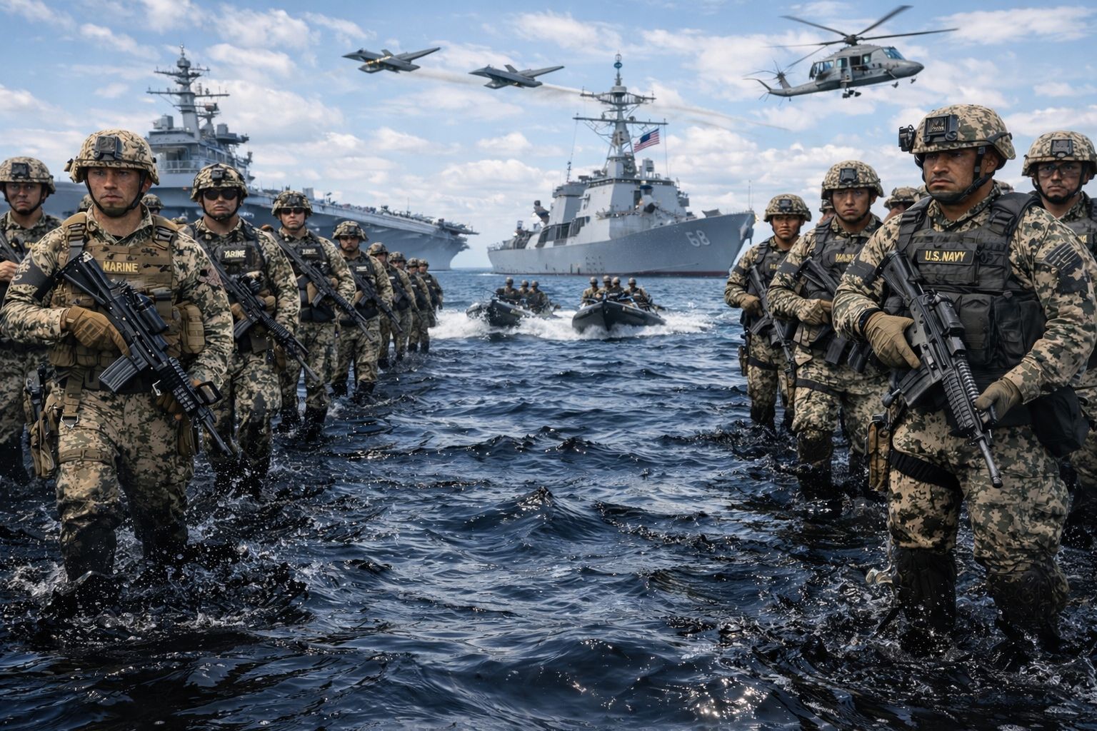 މެދުއިރުމައްޗަށް އިތުރު ހަނގުރާމަ މަނަވަރުތަކާއި 5،000 މެރިން ސިފައިން ފޮނުވަނީ