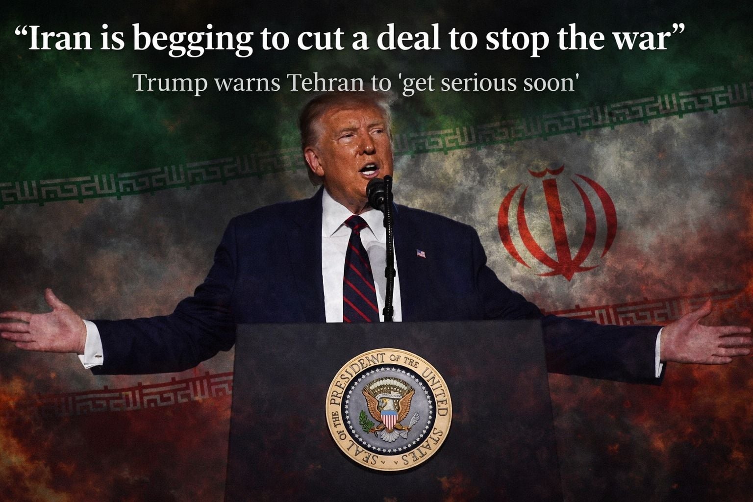 ހަނގުރާމަ ހުއްޓާލަން އީރާނުން އެބަ އާދޭސް ކުރޭ: ޓްރަމްޕް