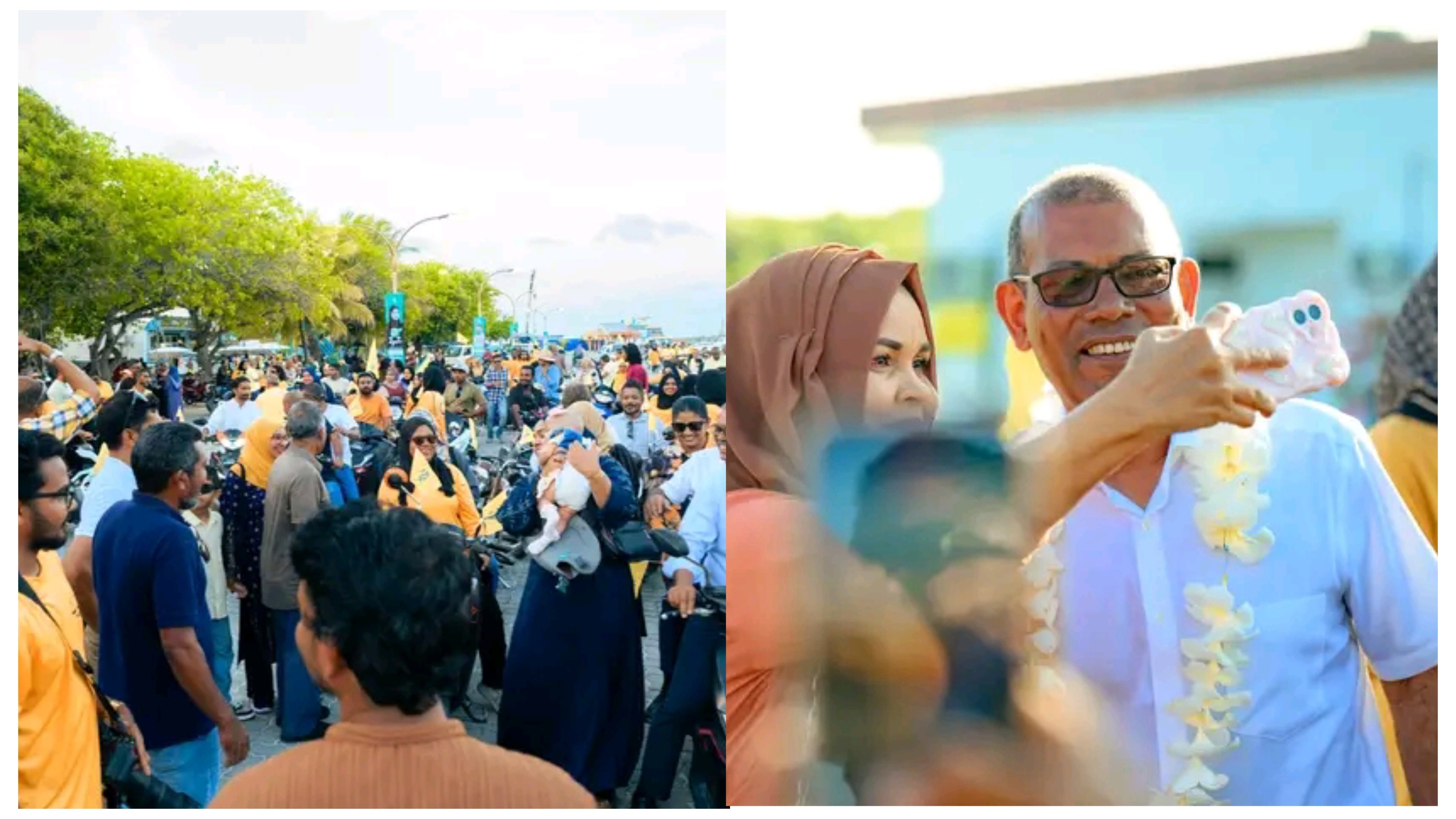 ނަޝިދަށް ފުވައްމުލަކުން ހޫނު މަރުހަބާއެއް :  އެއާޕޯޓު ސަރަހައްދު ފުރި މަގުތައްވެސް ފުރިއްޖެ