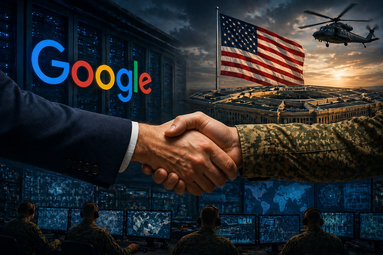 ގޫގުލްގެ އޭ.އައީ އަސްކަރީ މަސައްކަތްތަކުގައި ބޭނުންކުރުމުގެ ހުއްދަ އެމެރިކާގެ ޕެންޓަގަންއަށް ދީފި