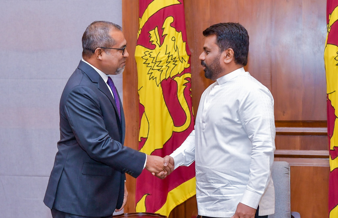 ލަންކާގެ ރައީސް ރާއްޖެ ވަޑައިގަންނަވަނީ