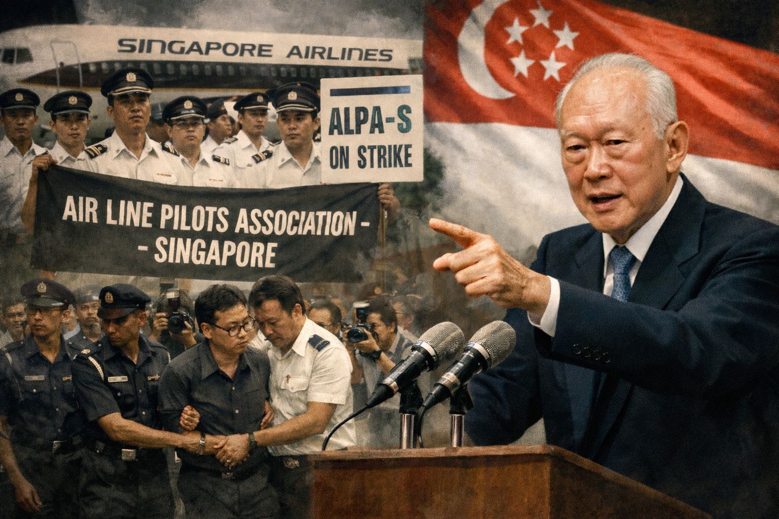 1980ގެ ސިންގަޕޯރ އެއާރލައިންސްގެ ބޮޑުމުޒާހަރާ 65 މިނިޓްތެރޭގައި ޙައްލުކުރި