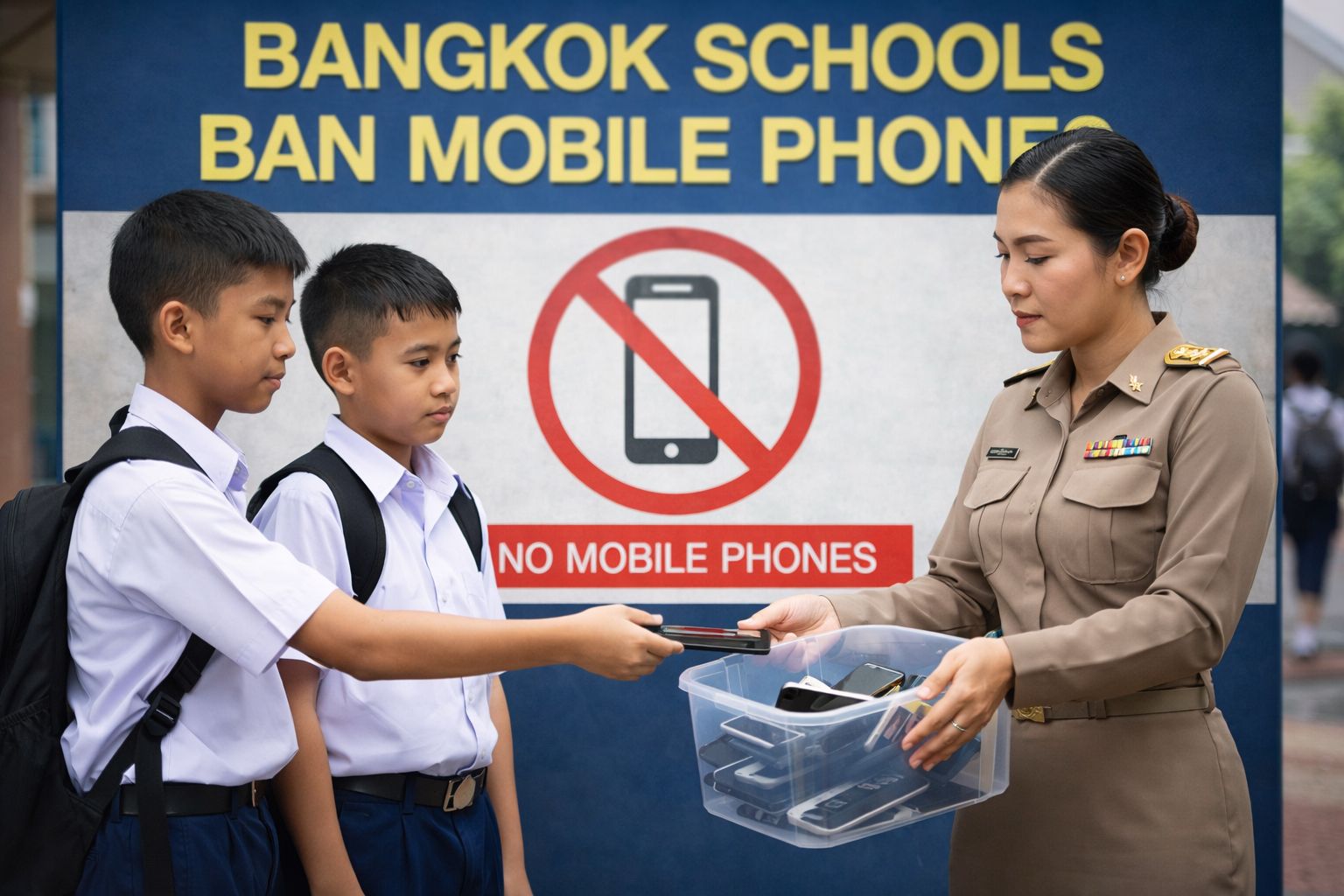 ބެންކޮކުން ސްކޫލްތަކުގައި ‘ފޯން އޮފް، ލާނިން އޮން’ ޕްރޮގްރާމް ފަށައިފި