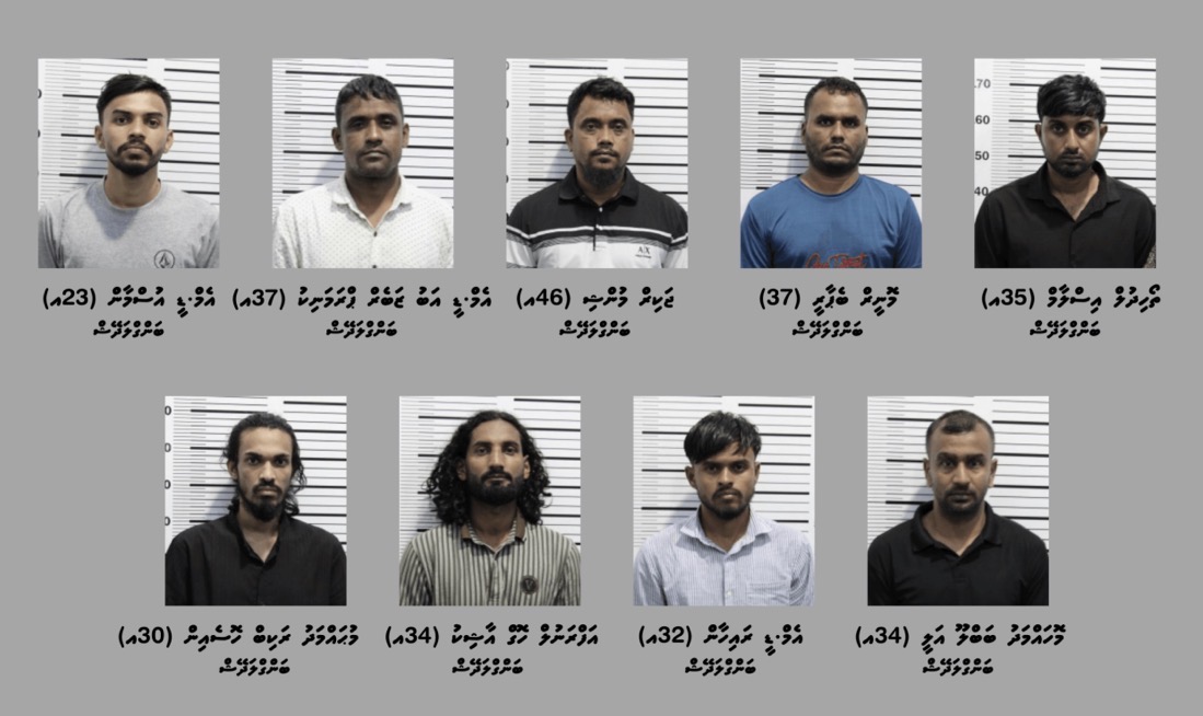 މަސްތުވާތަކެތީގެ ވިޔަފާރިކުރާ ކަމަށް ތުހުމަތުކުރެވޭ ބަންގްލަދޭޝްގެ 9 މީހަކު މާލެއިން ހައްޔަރުކޮށްފި