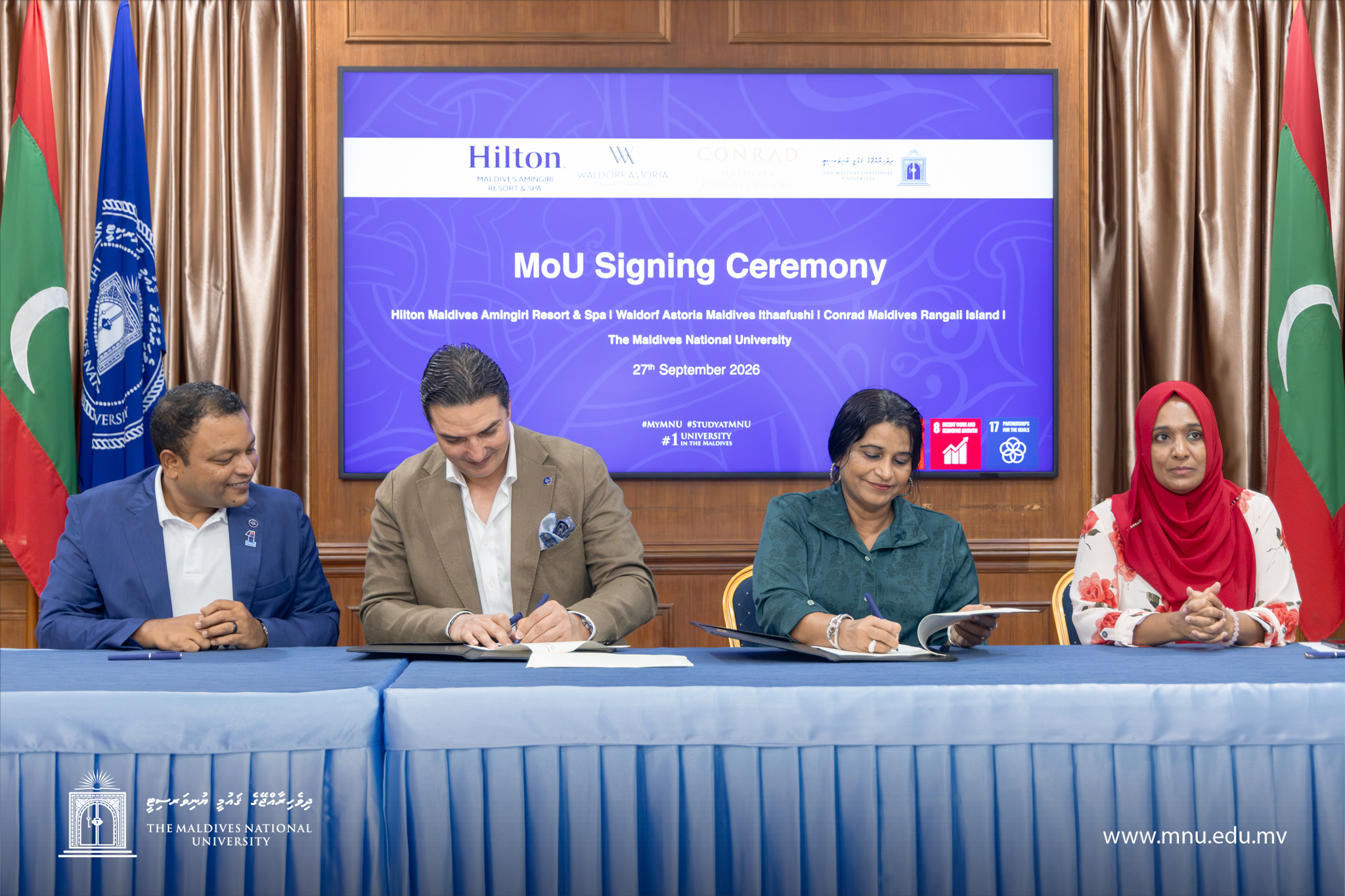 ހިލްޓަންގެ ތިން ރިޒޯޓަކާއެކު އެމްއެންޔޫއިން ވެފައިވާ ގުޅުން ބަދަހިކުރުމުގެ އެއްބަސްވުން އައުކޮށްފި