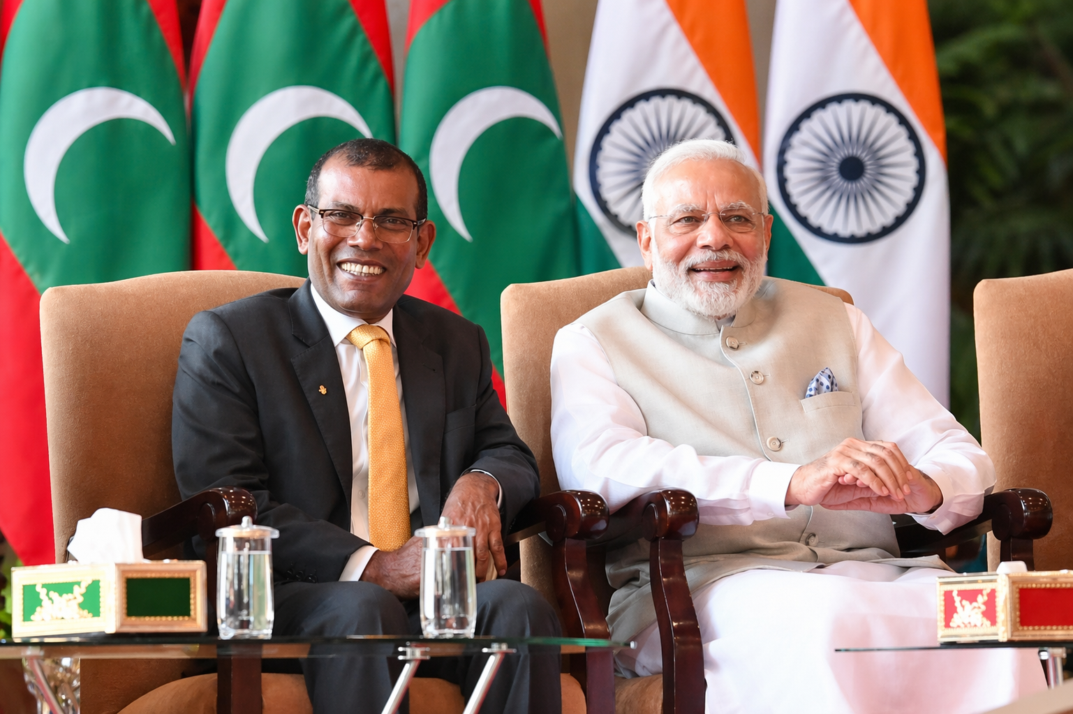 30 ބިލިއަން ރުޕީސްގެ އާ ފެސިލިޓީއެއް ހަމަޖެއްސުމުން ރައީސް ނަޝީދުގެ ޝުކުރު އިންޑިއާ އަށް