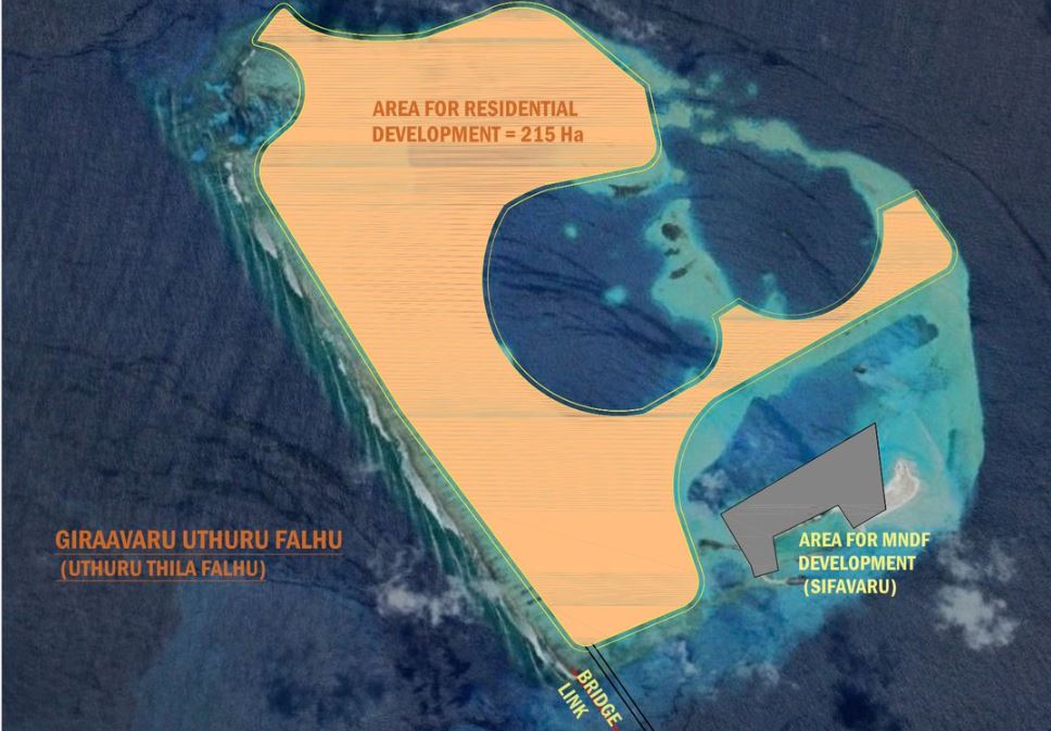 އުތުރުތިލަފަޅުން ގޯތިި ދޭ ސަރަހައްދު އޮންނާނެ ގޮތް ދައްކާލައިފި