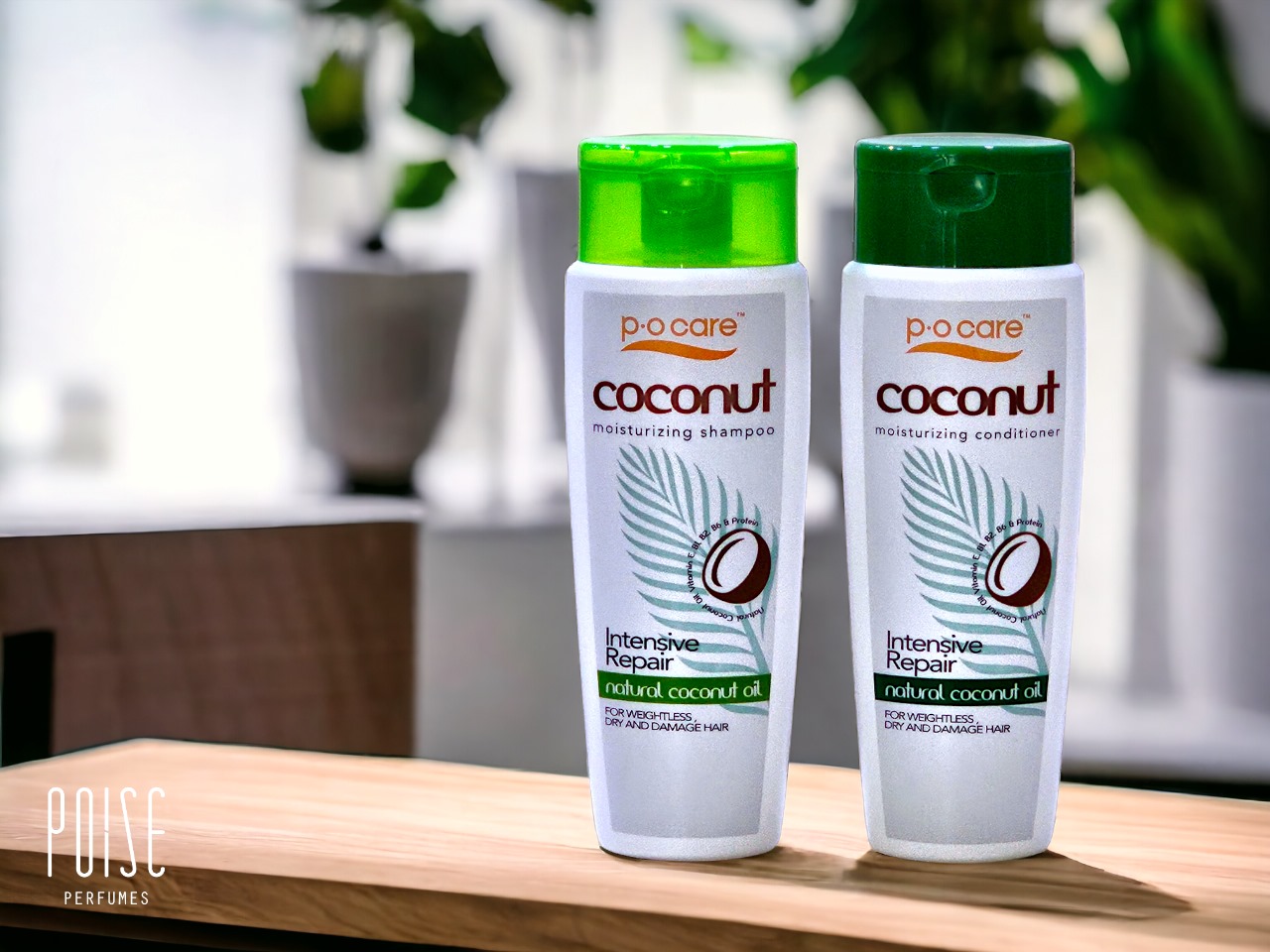 އިސްތަށިގަނޑަށް އެންމެ ރަނގަޅީ ޕީ.އޯ ކެއަރ ބްރޭންޑްގެ ކޮކަނަޓް މޮއިސްޓްރައިޒިންގ ޝޭމްޕޫ އަދި ކޮންޑިޝަނަރ