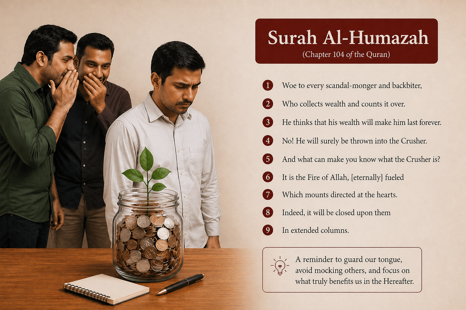 ސޫރަތުލް ހުމަޒާއިން ލިބޭ ފިލާވަޅުތައް