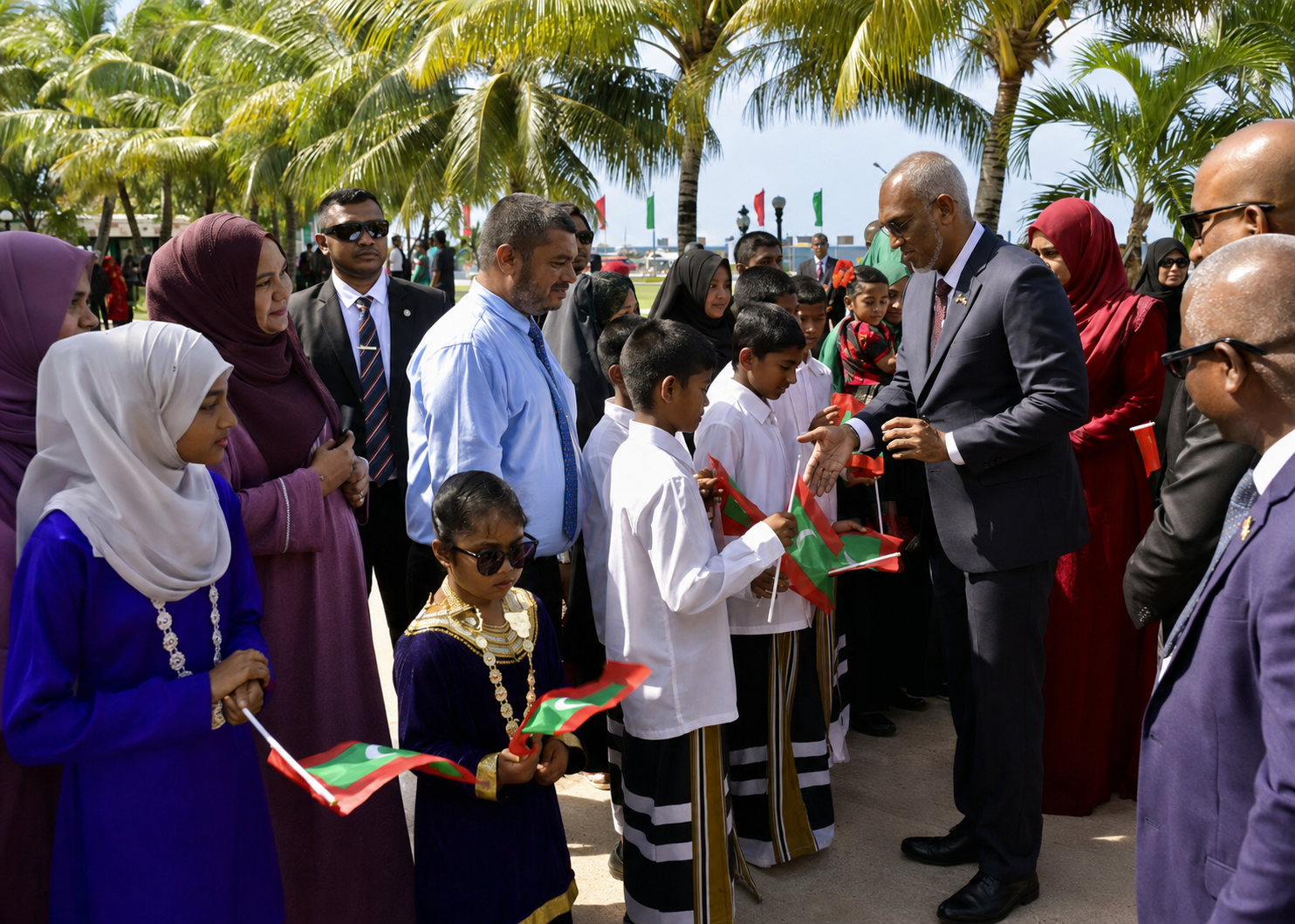 ރައީސްގެ ދެކަނބަލުން އުތީމަށް ވަޑައިގަތުމުން ހޫނު މަރުހަބާ އެއް
