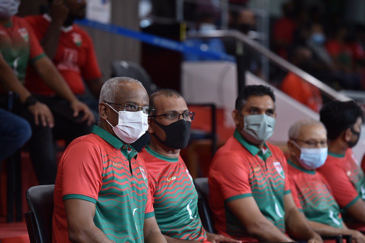 ޤައުމީ ޓީމުގެ ކުޅުމާމެދު ހިތްހަމަޖެހޭ: ރައީސް