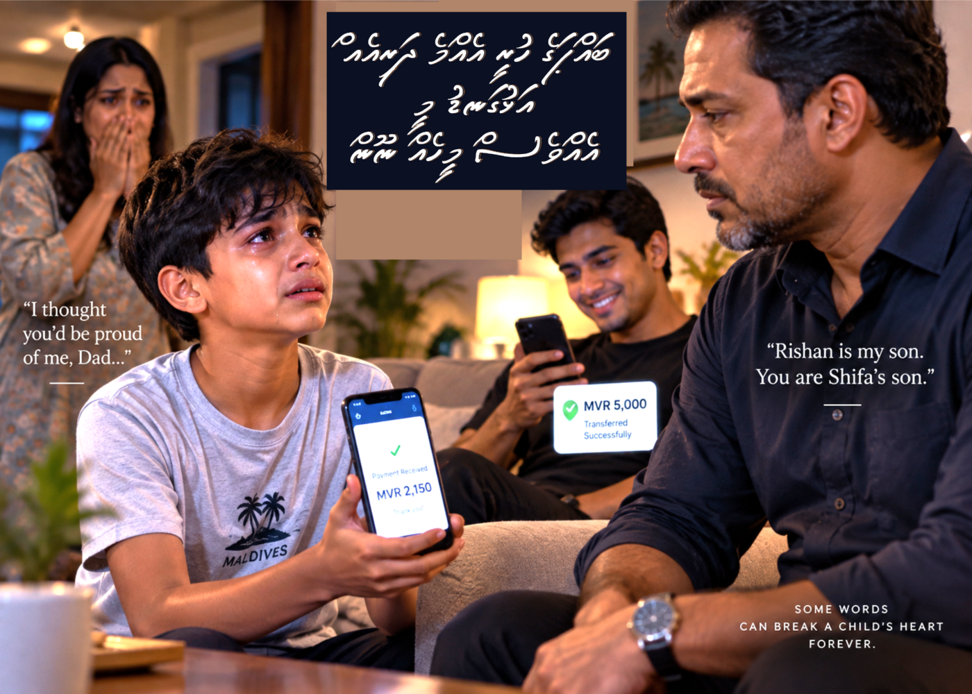 ކުރުވާހަކަ: ބައްޕަގެ ހުރީ އެއްމެ ދަރިއެއް، އަޅުގަނޑު މީ އެއްވެސް މީހެއް ނޫން!