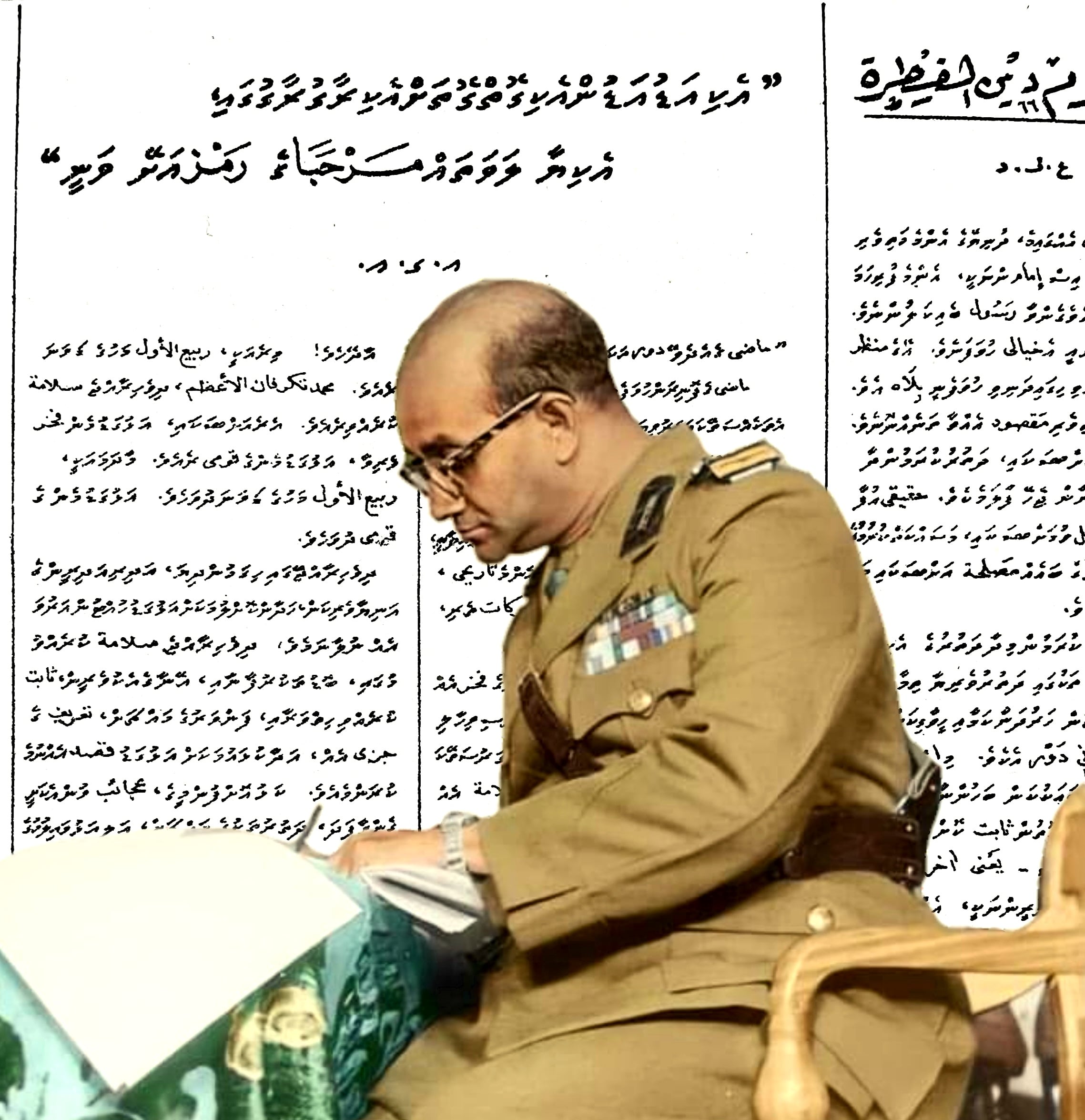 "އެކި އަޑުއަޑުން އެކި ގޮތްގޮތަށް އެކި ރާގުރާގުގައި، އެ ކިޔާ ލަވަތައް مَرْحَبَاގެ رَمْزއަށޭ ވަނީ"