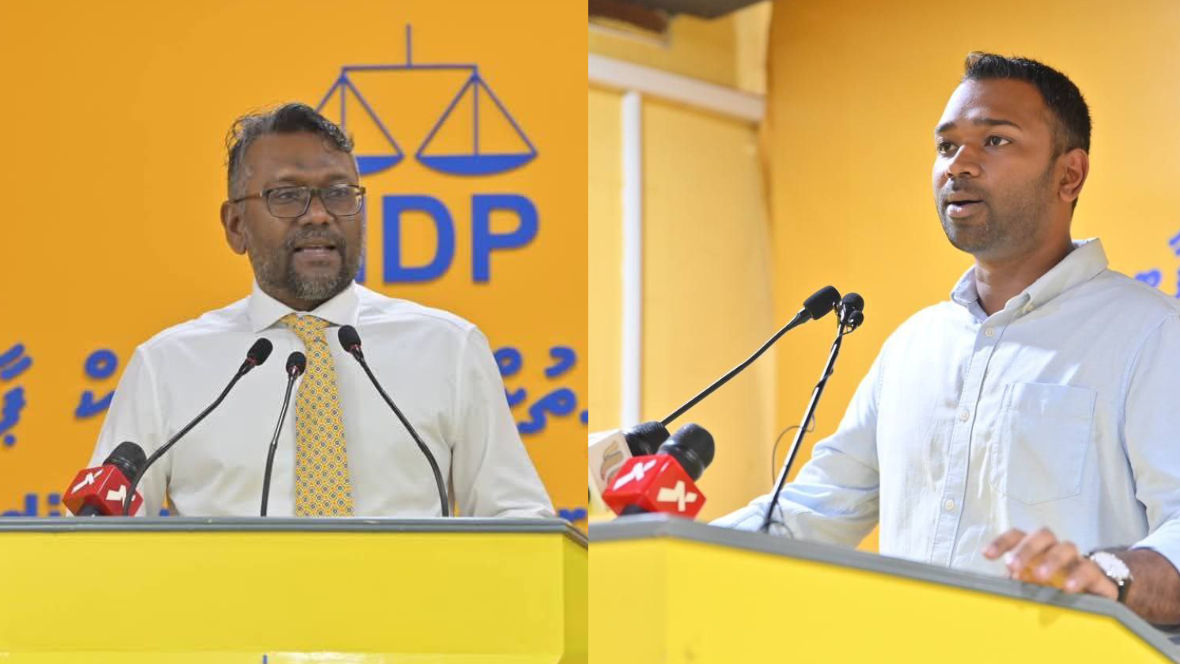 ފައްޔާޒް އިސްމާއިލް އަދި  ގަލޮޅު ދެކުނު ދާއިރާގެ މެންބަރު މީކާއިލް އަހުމަދު ނަސީމް