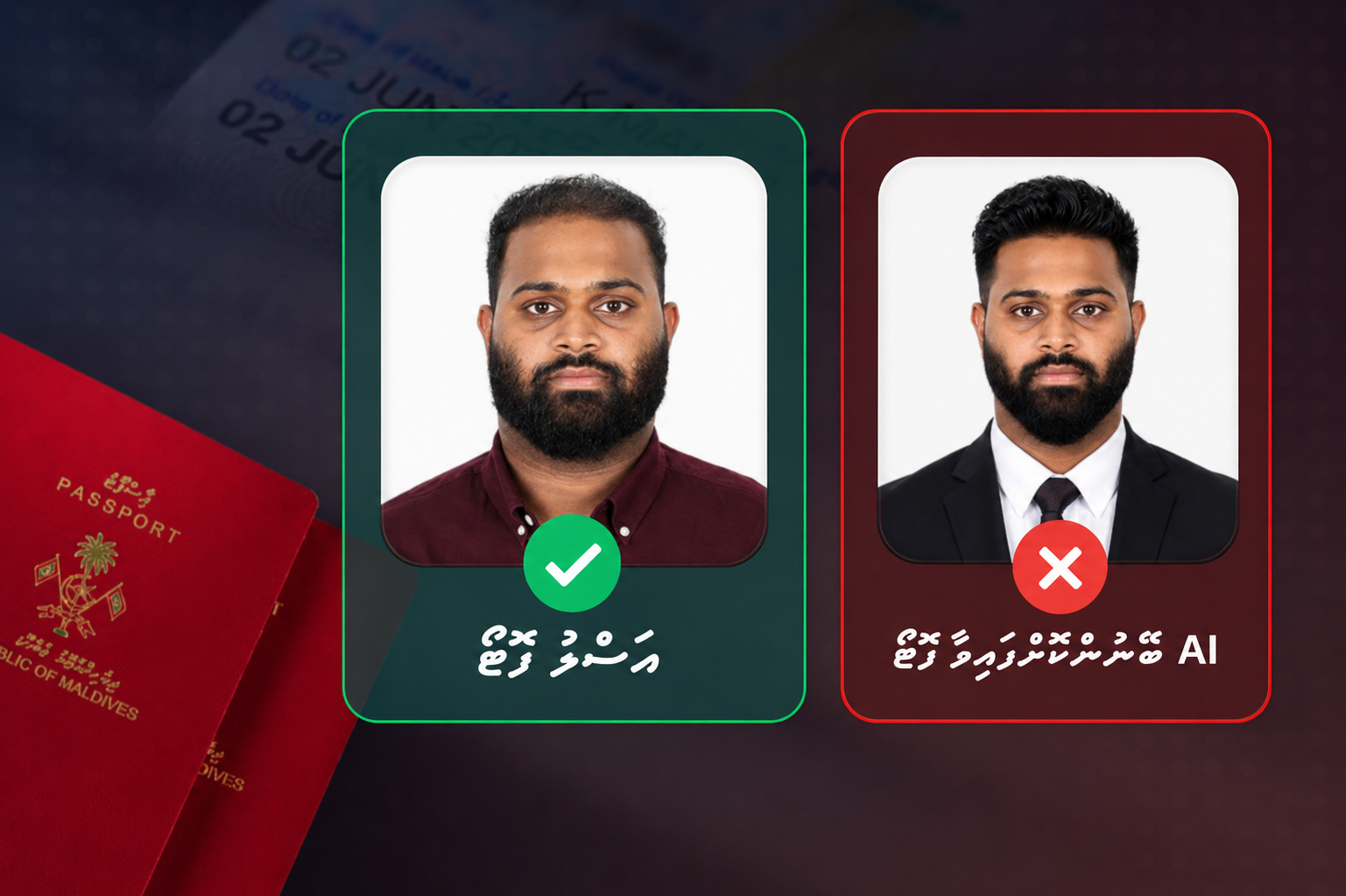 އޭއައި ބޭނުންކޮށްގެން އެޑިޓްކޮށްފައިވާ ފޮޓޯ ޕާސްޕޯޓަށް ގަބޫލެއް ނުކުރާނެ: އިމިގްރޭޝަން