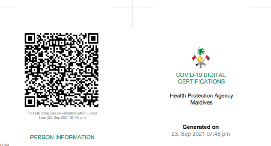 ފޭކް ކޮވިޑް ވެކްސިން ކާޑު ވިއްކި މައްސަލައެއް ފުލުހުން ބަލަނީ