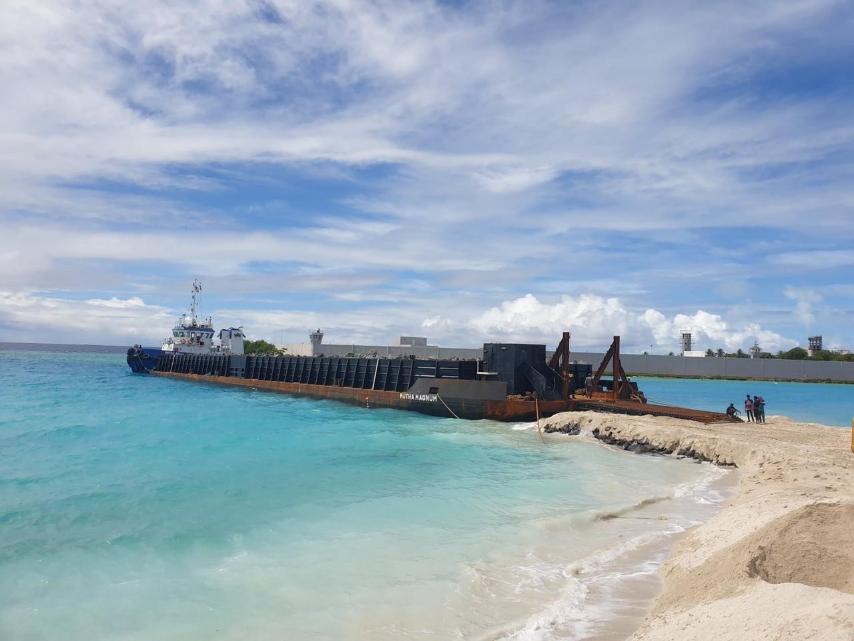 މާފުށި ބިން ހިއްކުމުގެ މަޝްރޫޢުގެ ބޮޑުބައެއް ނިންމާލައިފި