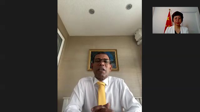 ޗައިނާގެ އާ ސަފީރާއި ރައީސް ނަޝީދު ބައްދަލުކުރައްވައިފި