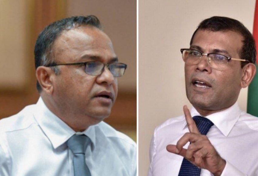 އަނދުން ހުސައިނަށް، ރައީސް ނަޝީދު އިންޒާރުދެއްވިކަމަށް ބުނާ މައްސަލައެއް