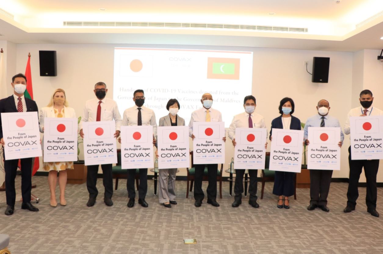 ޖަޕާނުން 112،000 ވެކްސިން ޑޯޒް ރާއްޖެއަށް ހަދިޔާކޮށްފި