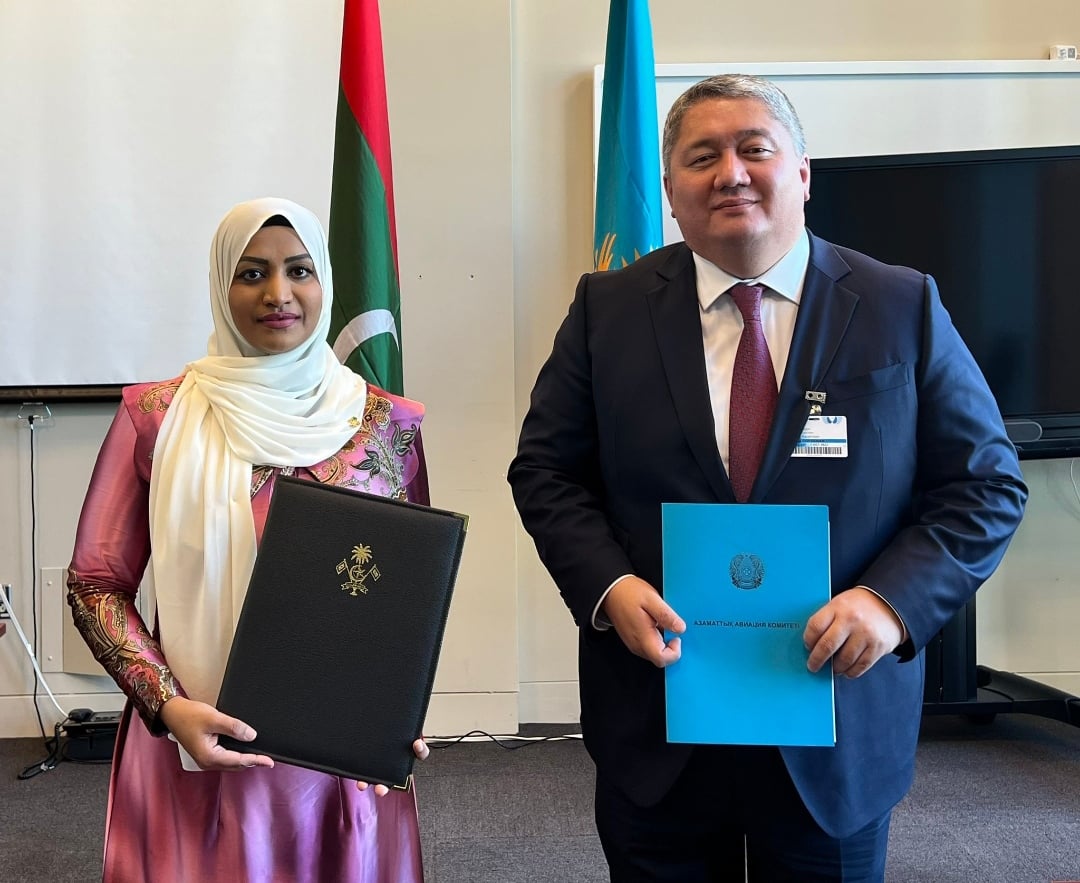 ވައިގެ ދަތުރުފަތުރާއި ގުޅޭ އެއްބަސްވުމެއްގައި ރާއްޖެއާއި ކަޒަކިސްތާނުން ސޮއިކޮށްފި