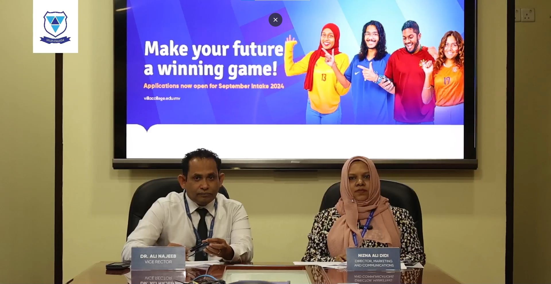 ވިލާ ކޮލެޖުގެ ސެޕްޓެމްބަރ އިންޓޭކްގެ ކޯސްތަކަށް ފުރުސަތު ހުޅުވާލައިފި