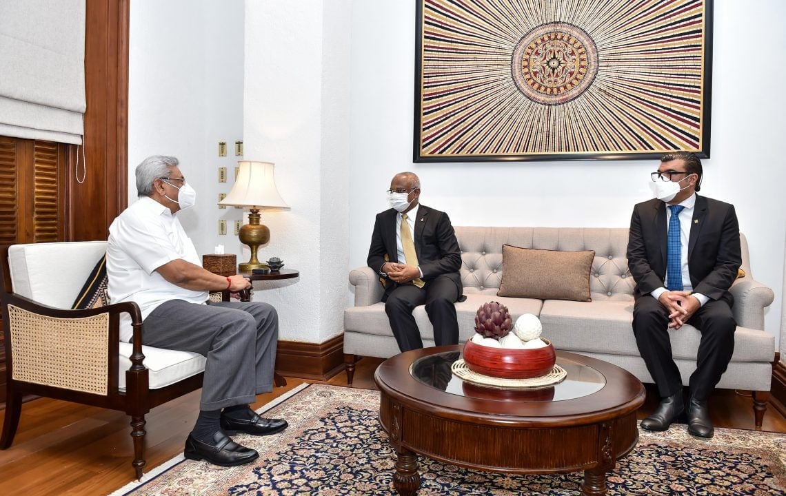 ރާއްޖެއިން ލަންކާގެ ރައީސަށް މަރުހަބާ ކިޔައި ހިމާޔަތް ދިންތަ؟