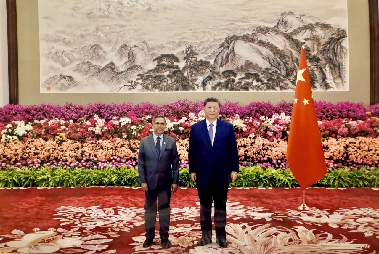 ރައީސް ޝީ ޖިންޕިންގ ދެއްވީ ރާއްޖެ އާއި ޗައިނާގެ ގާތްގުޅުން ބަދަހިވެގެންދާނެ ކަމުގެ ޔަޤީންކަން