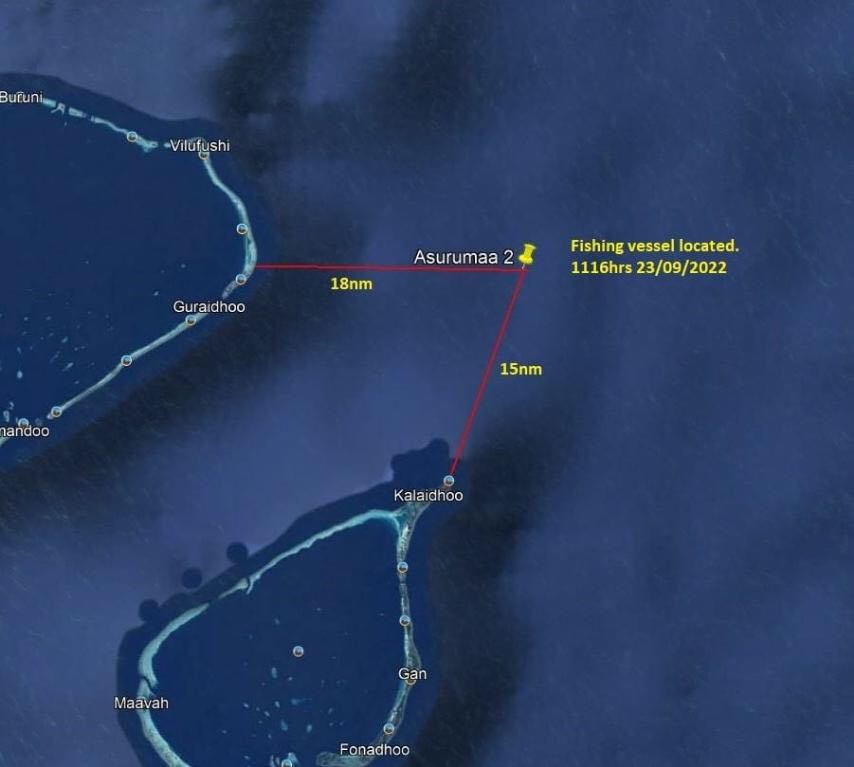 ރާއްޖެ ސަރަހައްދަށް ވަދެއުޅުނު ބޭރުގެ މަސްބޯޓެއް އަތުލައިގެންފި