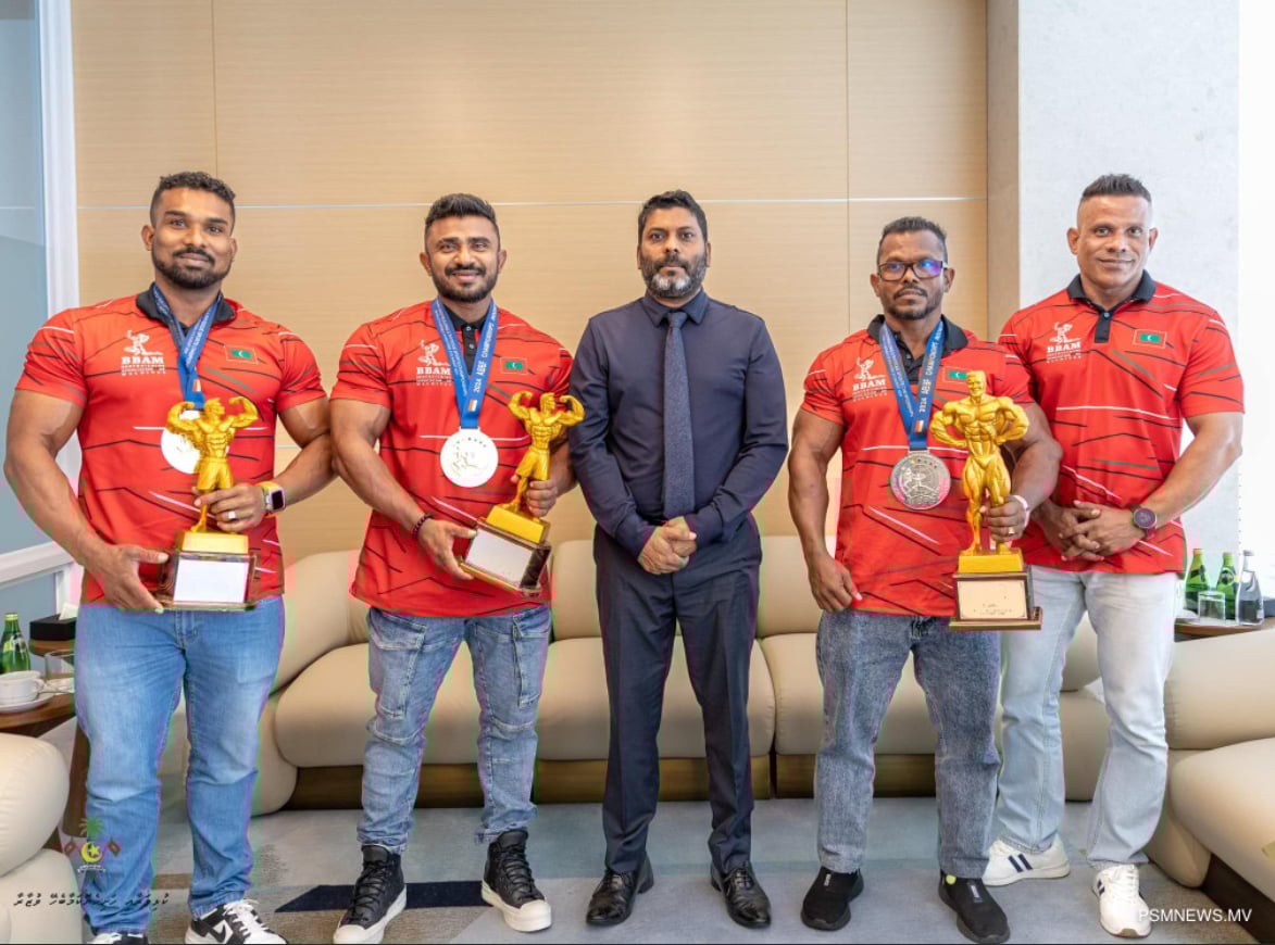 އޭޝިއަން ބޮޑީބިލްޑިން މުބާރާތުން ވަނަތައް ހޯދި އެތުލީޓުންނަށް ހޫނު މަރުހަބާއެއް ކިޔައިފި