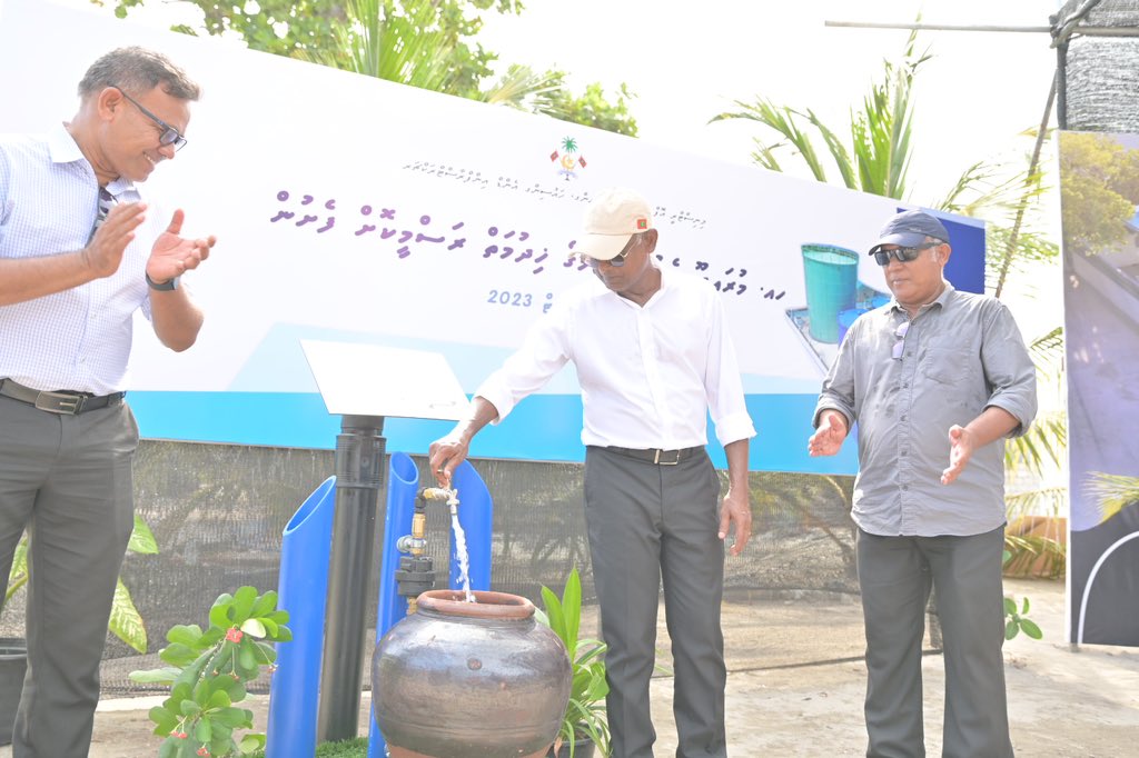 މުރައިދޫ ފުޓުބޯޅަ ދަނޑާއި، އެރަށުގެ ފެނުގެ ނިޒާމް އިފްތިތާޙްކޮށްފި