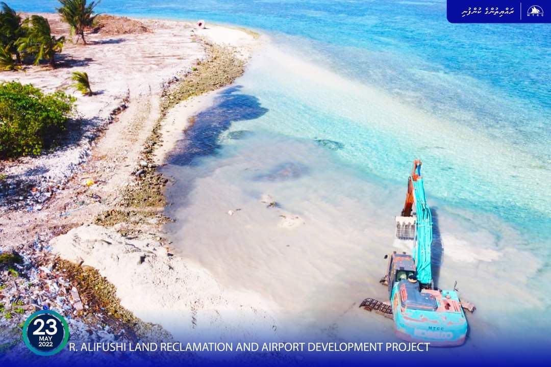 އަލިފުށީ ބިންހިއްކުން: ބަންޑްވޯލް އެޅުމުގެ މަސައްކަތް ފަށައިފި