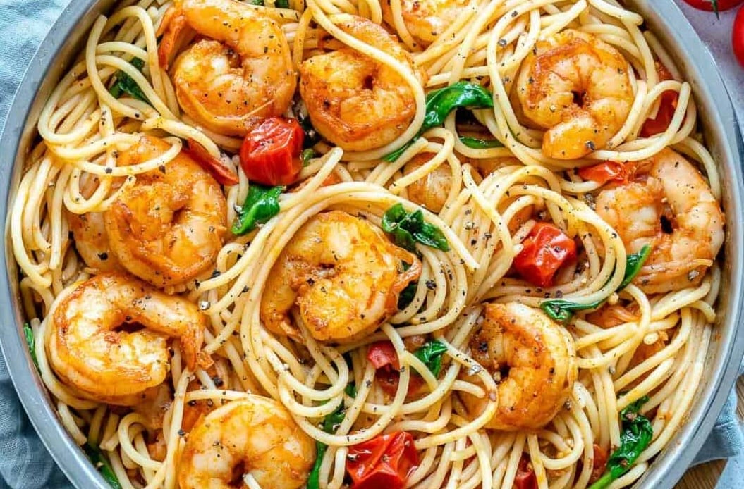 ރޯދަ ރެސިޕީ: ގާރލިކް ޝްރިމްޕް ސްޕެގެޓީ