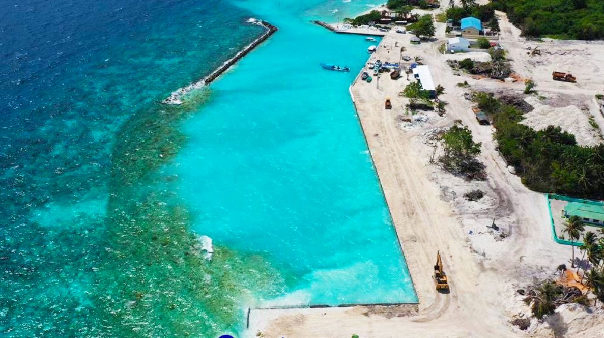 ލަންދޫ ބަނދަރު ތަރައްޤީކުރުމުގެ މަޝްރޫޢުގެ 53 ޕަސެންޓް ނިމިއްޖެ