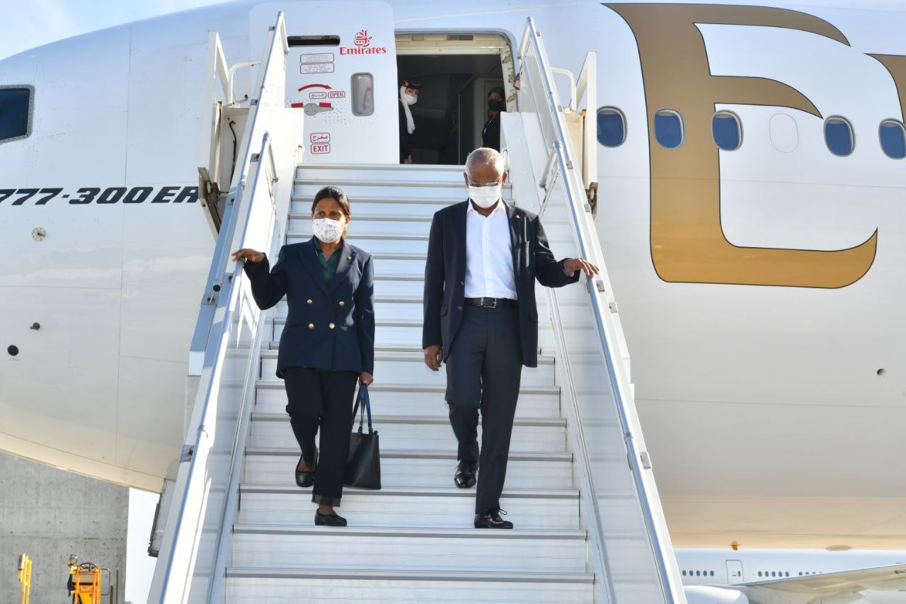 ރުވާންޑާއަށް ކުރެއްވި ދަތުރުފުޅަށްފަހު ރައީސް މާލެ ވަޑައިގެންފި