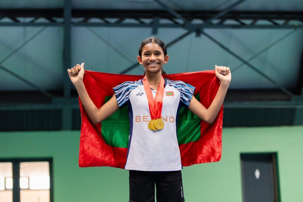 އާމޭނިއާގެ މުބާރާތެއްގައި ރަން މެޑަލް ހާސިލްކުރި ލައިބާއަށް ރައީސްގެ މަރުހަބާ