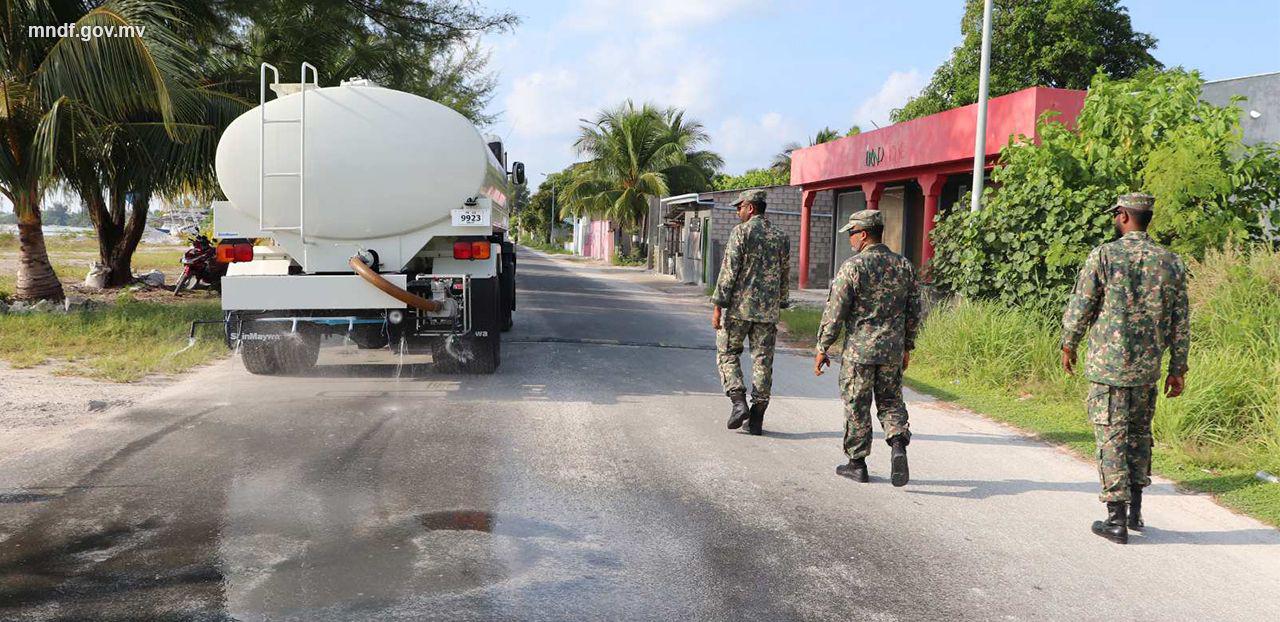 އައްޑޫސިޓީގެ މަގުތައް ޑިސްއިންފެކްޓް ކުރުމުގެ މަސައްކަތް ފަށައިފި