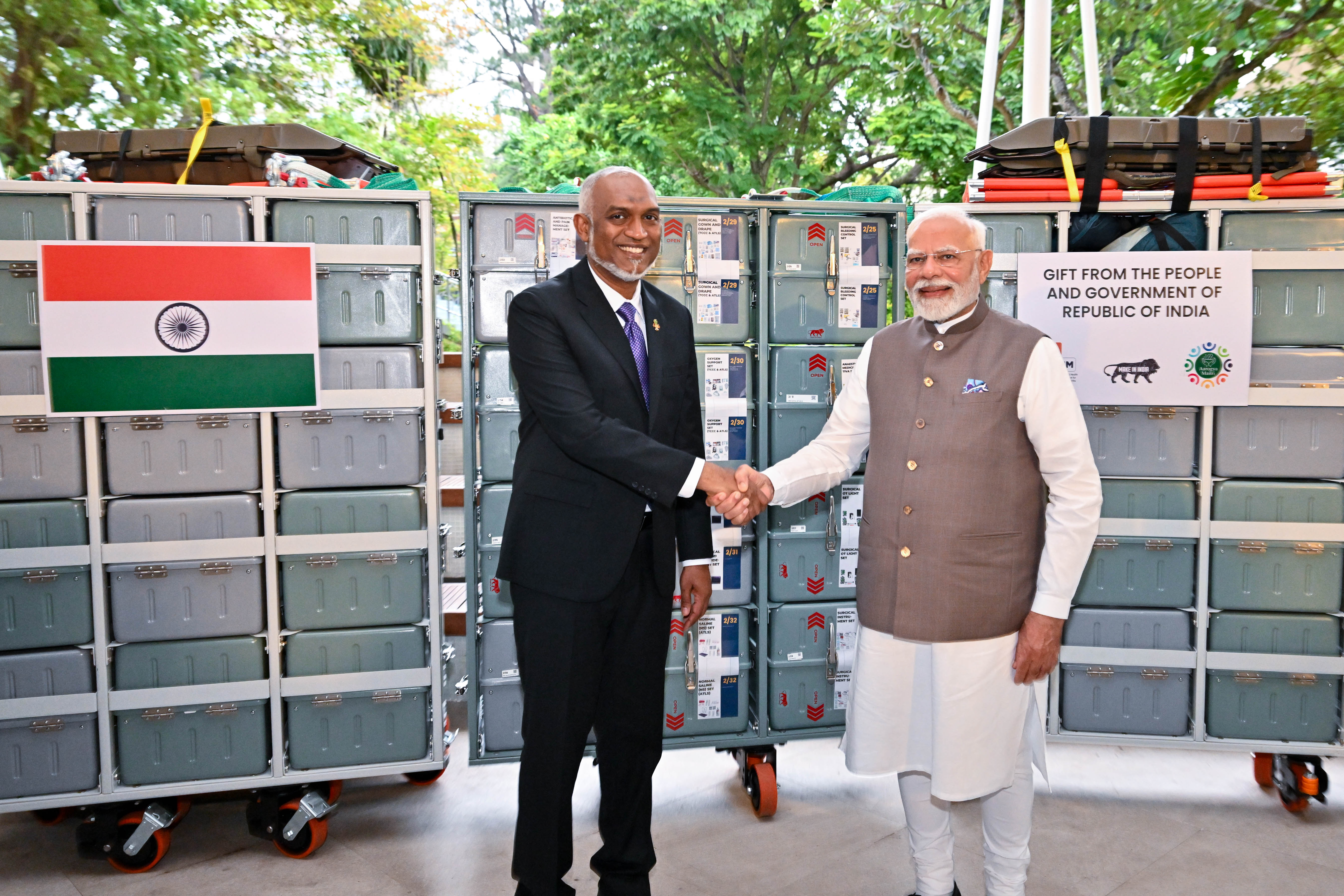 އިންޑިއާއިން ރާއްޖެއަށް ޕޯޓަބަލް ދެ ހޮސްޕިޓަލް ހަދިޔާކޮށްފި