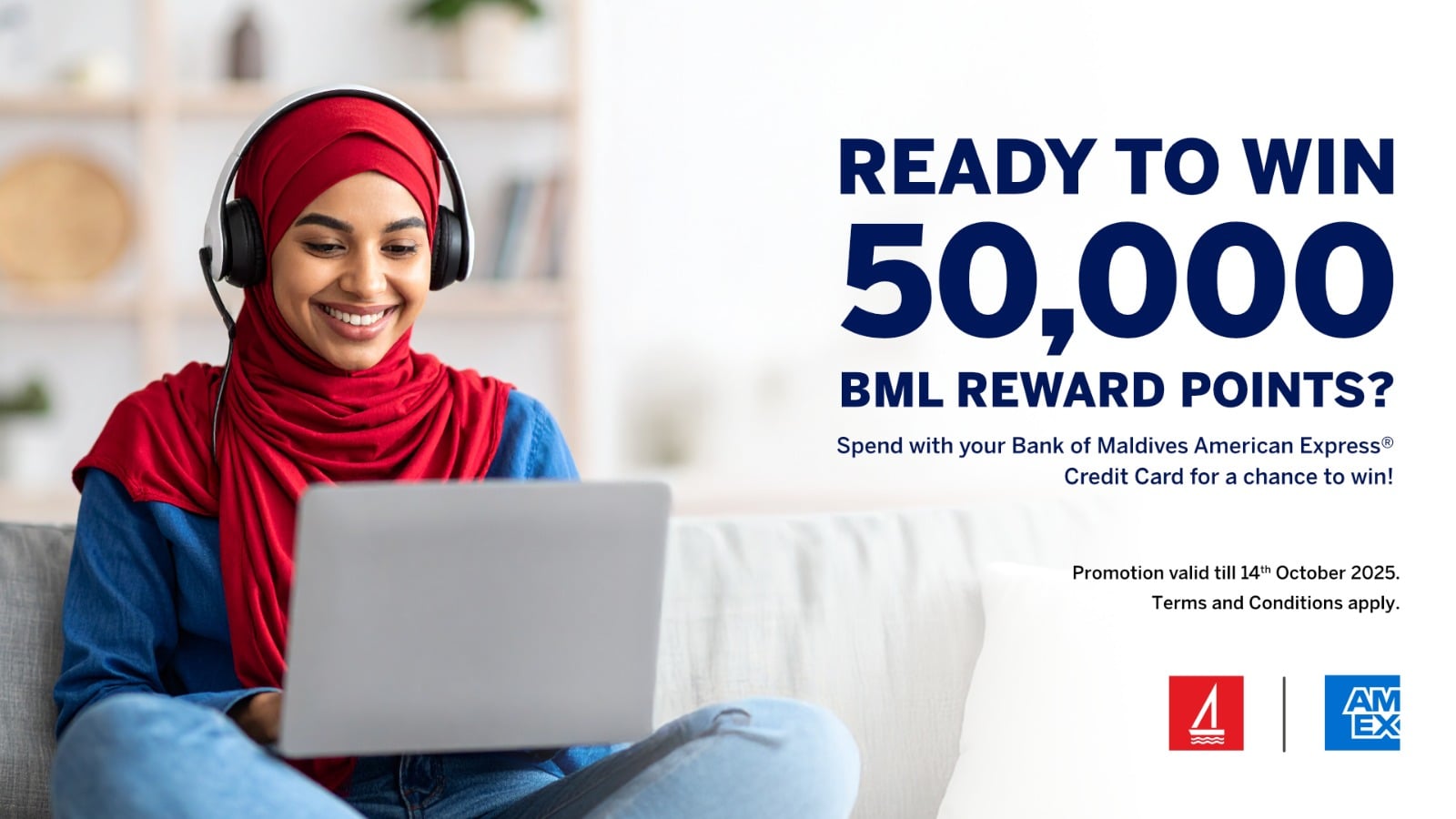 ބީއެމްއެލްގެ އެމެކްސް ކްރެޑިޓް ކާޑު ކަސްޓަމަރުންނަށް 50،000 ބީއެމްއެލް ރިވާޑް ޕޮއިންޓްސް ލިބޭ ޕްރޮމޯޝަނެއް ފަށައިފި