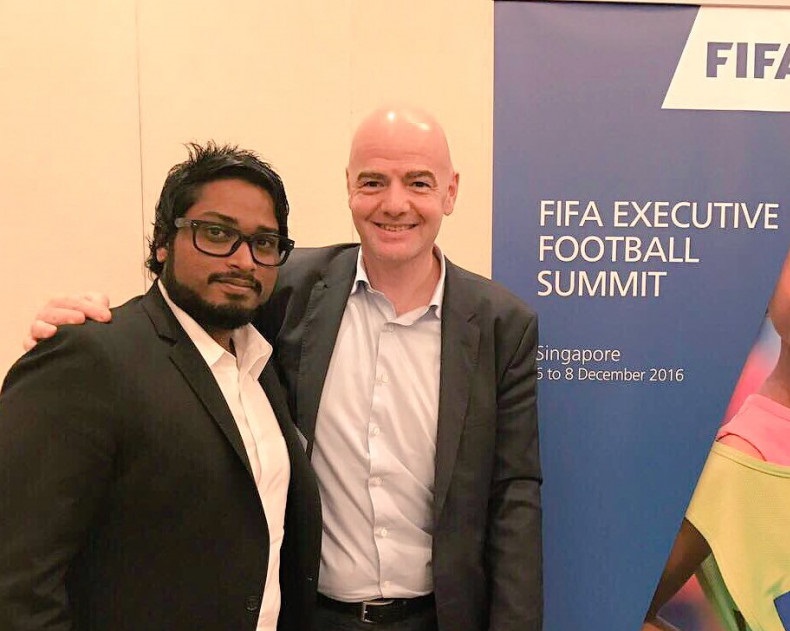 ފީފާގެ ރައީސް އެފްއޭއެމްގެ ރައީސް ބައްސާމަށް މަރުހަބާ ވިދާޅުވެއްޖެ