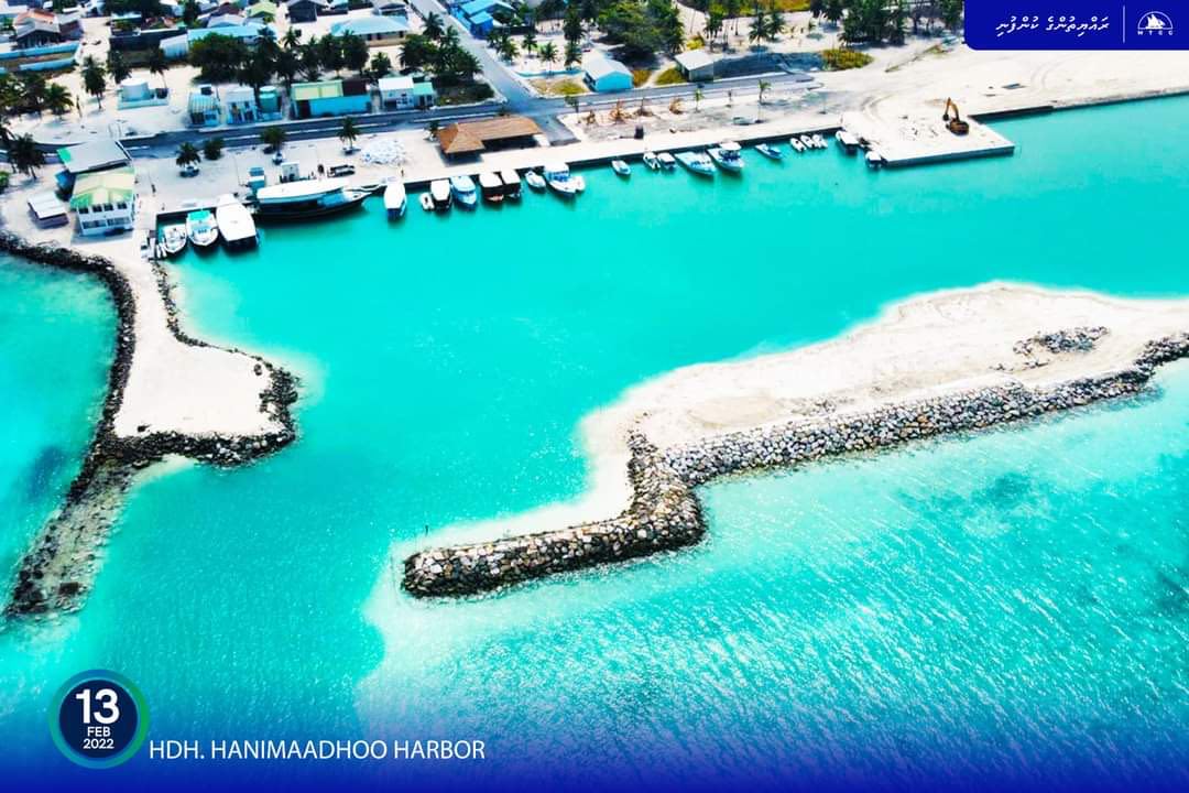 ހަނިމާދޫ ބަނދަރު: މިހާރު ކުރިއަށްދަނީ އެއްގަމުތޮށީގެ ކޮންކްރީޓް މަސައްކަތް