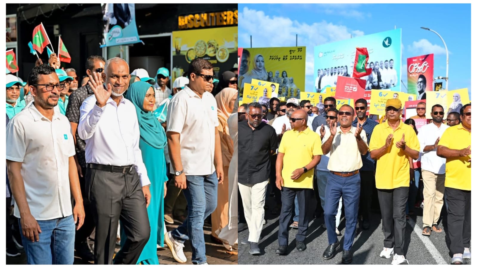 ބޮޑު ދެ ޕާޓީގެ ފޯރިގަދަ ހިނގާލުންތަކާއެކު އިންތިޚާބުގެ ކެމްޕޭން ހަރަކާތްތައް ނިންމާލައިފި