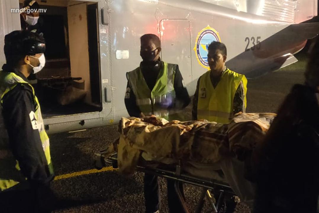 ހއ.އަތޮޅު ހޮސްޕިޓަލުގައި ފަރުވާދެމުންދިޔަ ބަލި މީހަކު އެމްއެންޑީއެފް ޑޯނިއާގައި މާލެ ގެނެސްދީފި