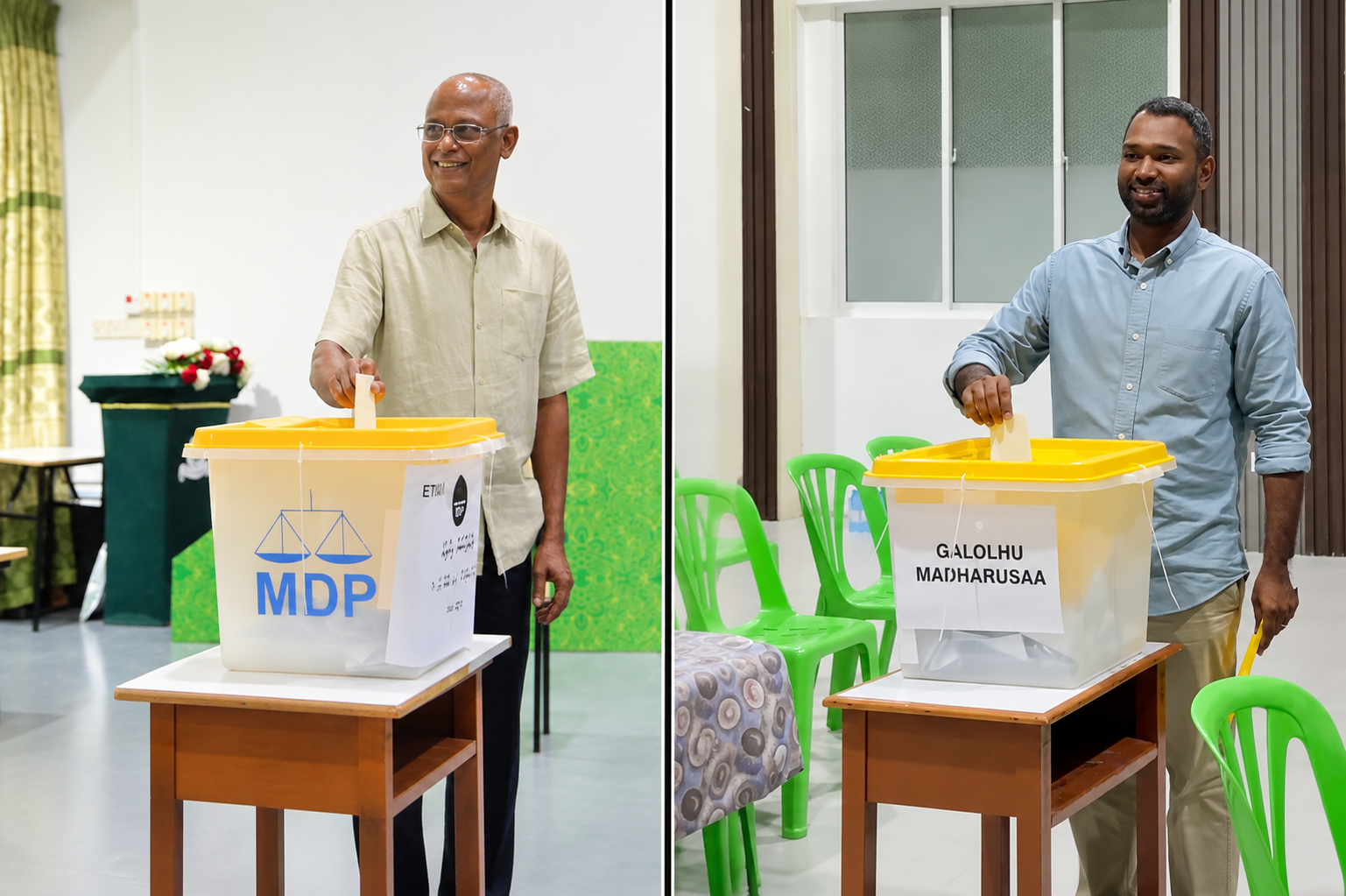 އެމްޑީޕީގެ ޗެއާޕާސަން އިންތިހާބުގައި ކެންޑިޑޭޓް މީކާއީލް އާއި ރައީސް ޞާލިޙް ވޯޓު ލައްވައިފި