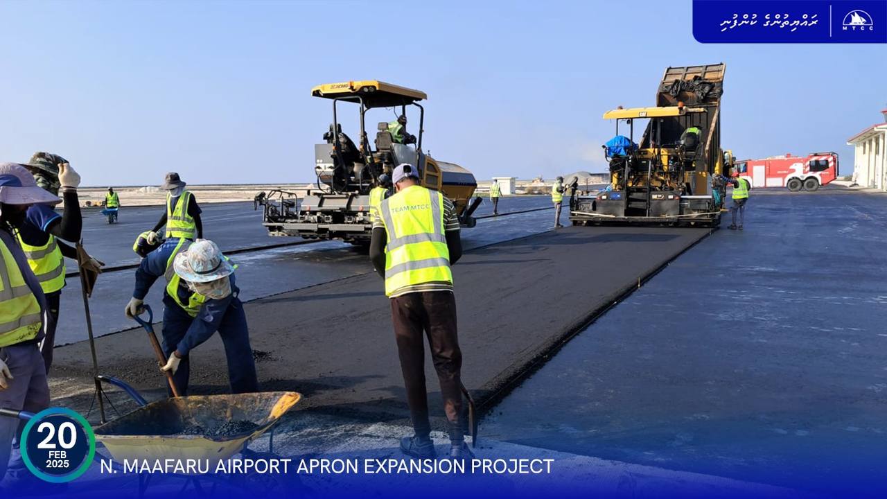 މާފަރު އެއާޕޯޓުގެ އޭޕްރަން ބޮޑު ކުރުމުގެ މަޝްރޫއުގެ 77 އިންސައްތަ ނިމިއްޖެ