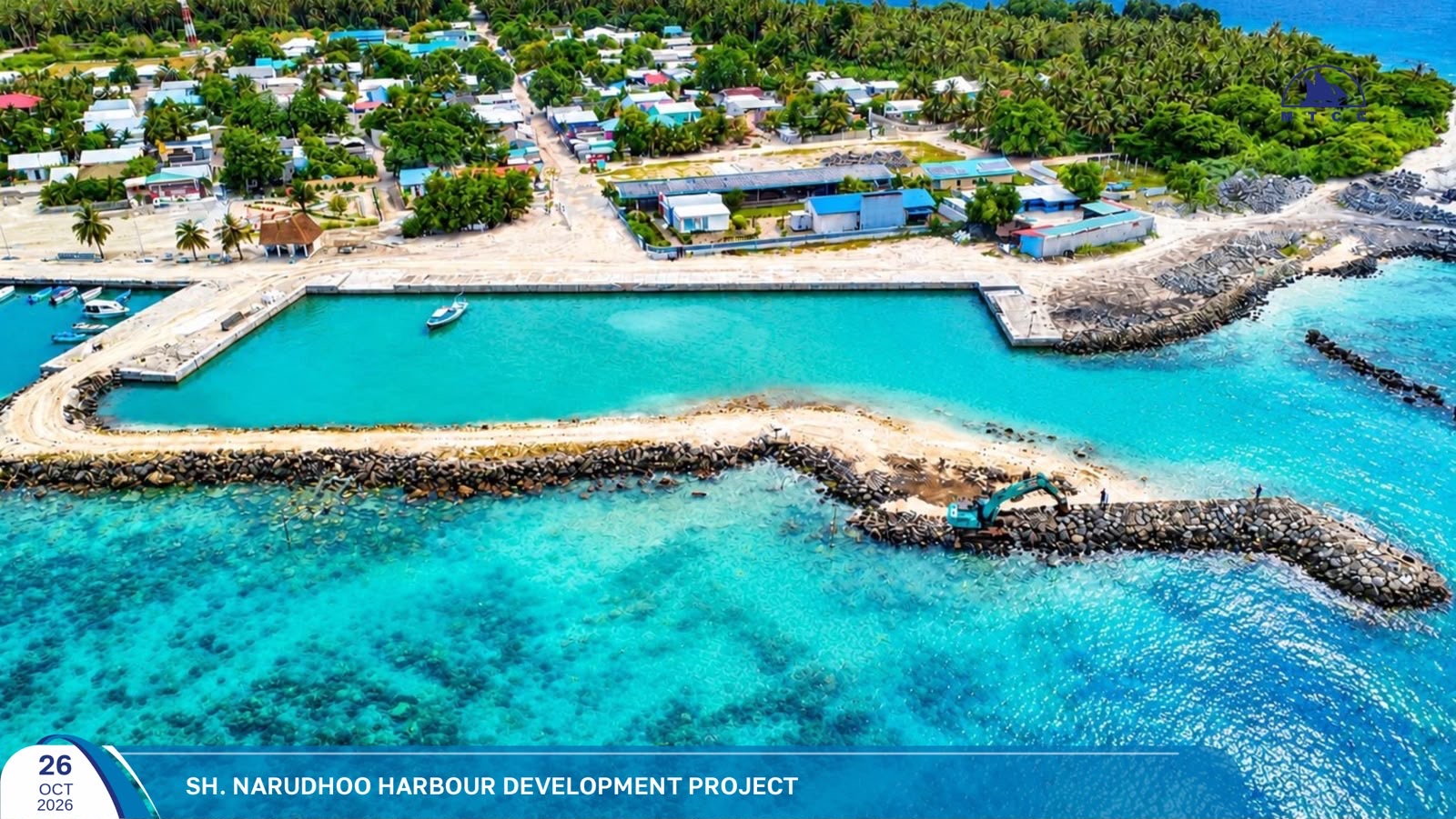 ނަރުދޫ ބަނދަރު މަޝްރޫޢުގެ މަސައްކަތުގެ %67 ނިމިއްޖެ؛ ގާޖެހުމަށް ބިންގަނޑު ތައްޔާރުކުރުމުގެ މަސައްކަތް ކުރިއަށް
