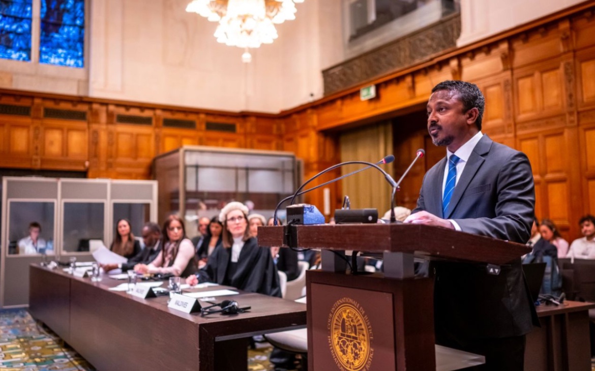 އައިސީޖޭގައި ރާއްޖެއިން ބުނީ ފަލަސްތީނު ރައްޔިތުންނާއެކު ސާބިތުކަމާއެކު ދެމިއޮންނާނެކަން